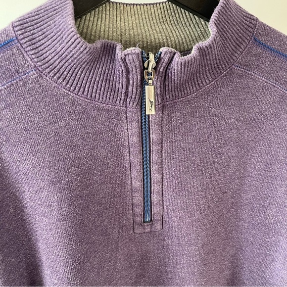Tommy Bahama Flipshore Half-Zip Reversible Sweatshirt - Picture 5 of 12